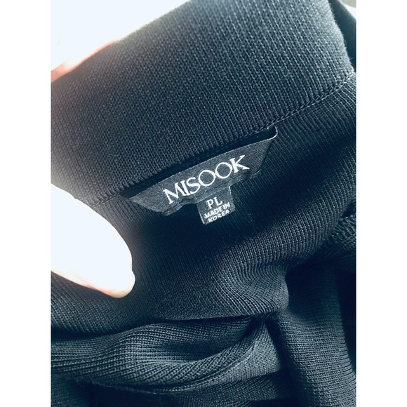 MISOOK Ponte Micro Knit Pull-On Straight Pencil Skirt Black Careerwear, PL - Picture 6 of 6